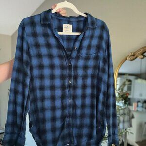 American Eagle Boyfriend Fit Plaid Shirt